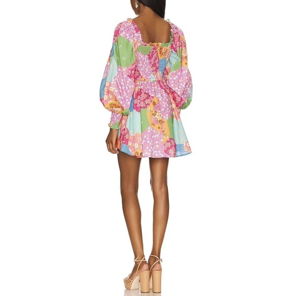 Spell Freda Shirred Midi Dress in Lolly Size, New S - Picture 2 of 7